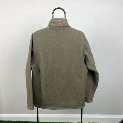 00s Berghaus 1/4 Zip Fleece Sweatshirt Brown Medium