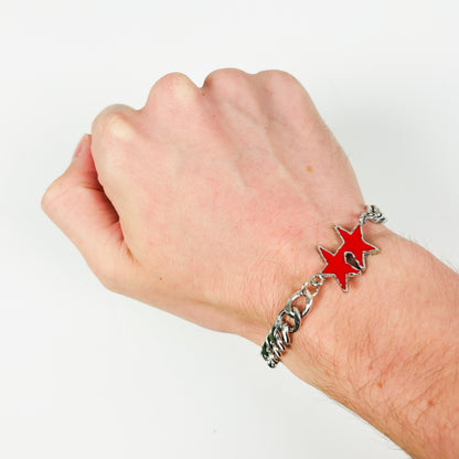 Vintage Star Bracelet Silver Red