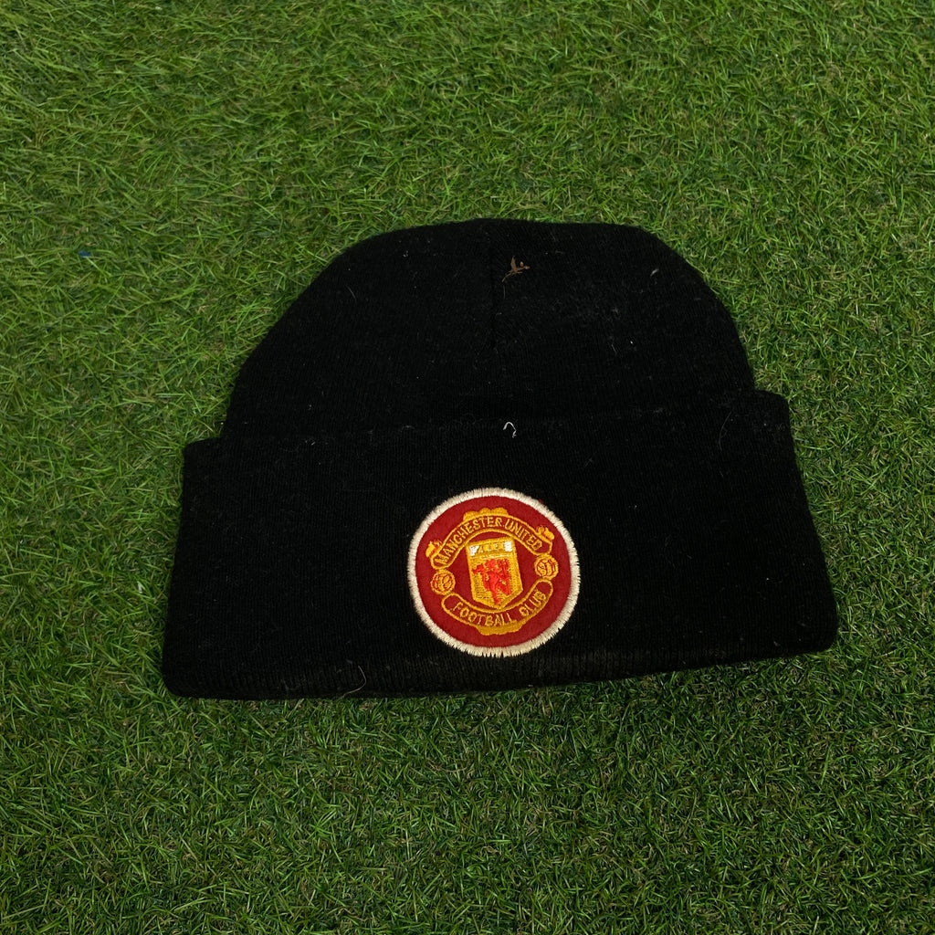 Retro Manchester United Beanie Hat Black