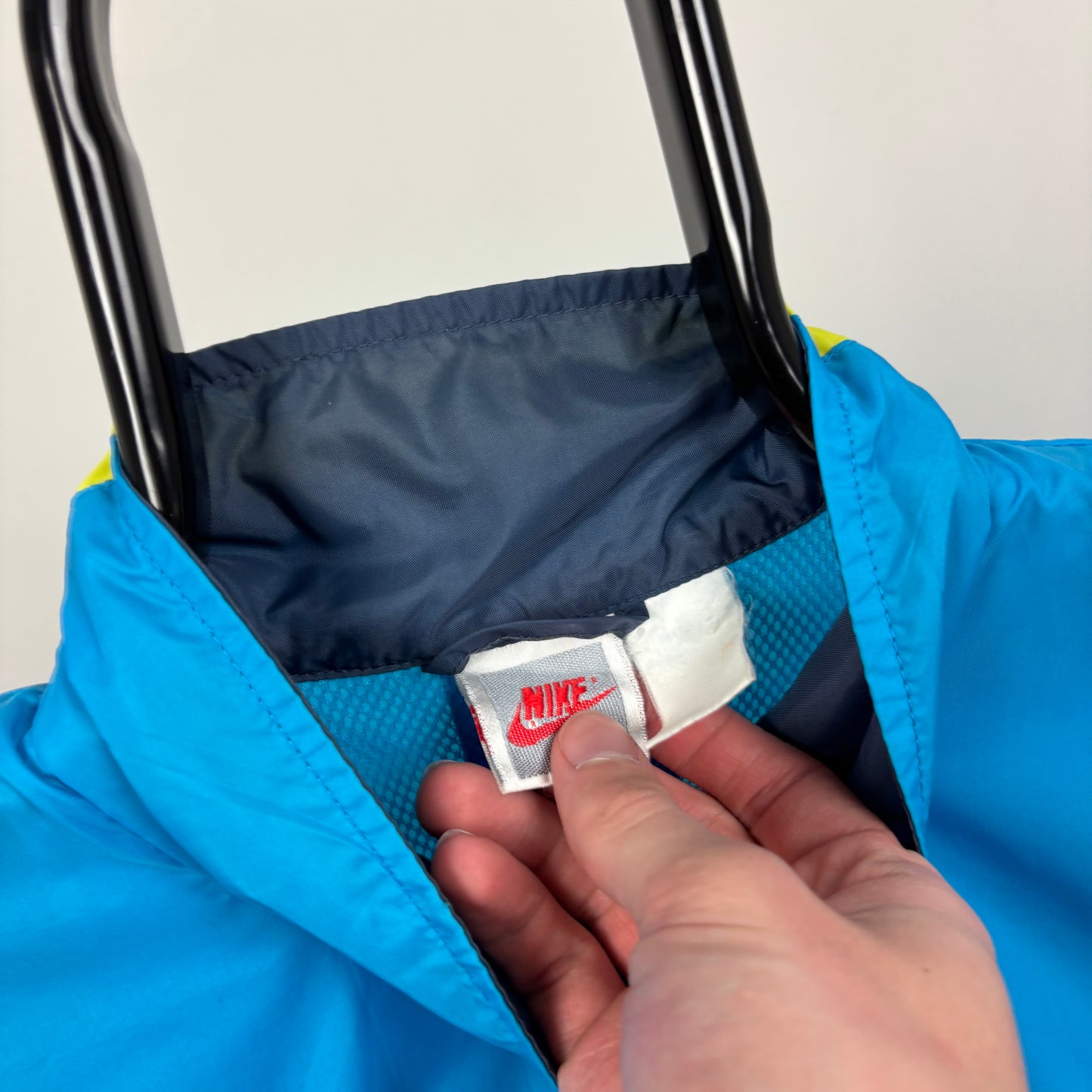 90s Nike Shell Windbreaker Jacket Blue Large