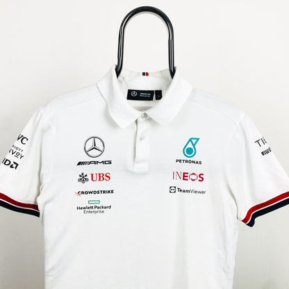 Retro Tommy Hilfiger Mercedes F1 Polo T-Shirt White Small