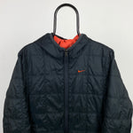 00s Nike Reversible Puffer Jacket Black Medium
