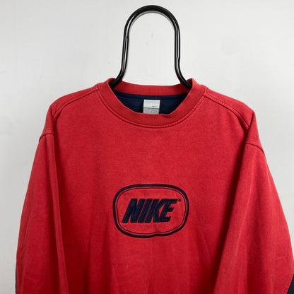 00s Nike Sweatshirt Red Large