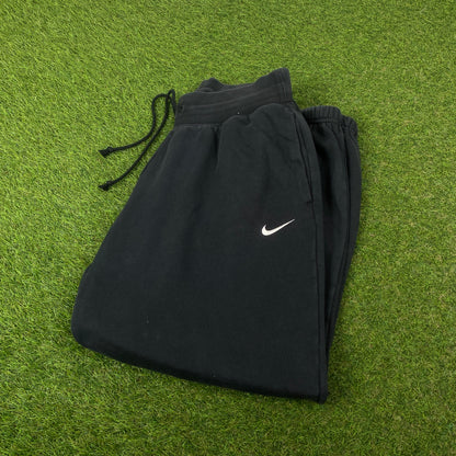 00s Nike Wide Leg Cotton Joggers Black Medium