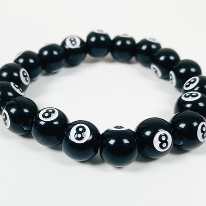Retro 8 Ball Bracelet Necklace Chain Silver