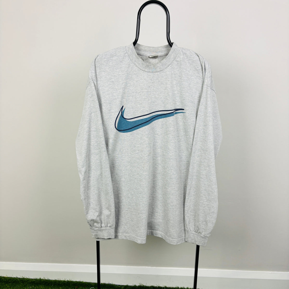 00s Nike Long Sleeve T-Shirt Grey XL