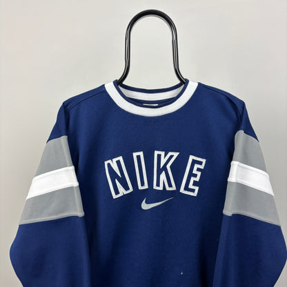 90s Nike Sweatshirt Blue Small