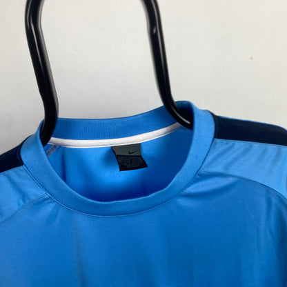 00s Nike Football Shirt T-Shirt Blue XL