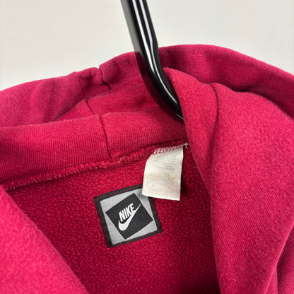 90s Nike Heavyweight Hoodie Red Medium