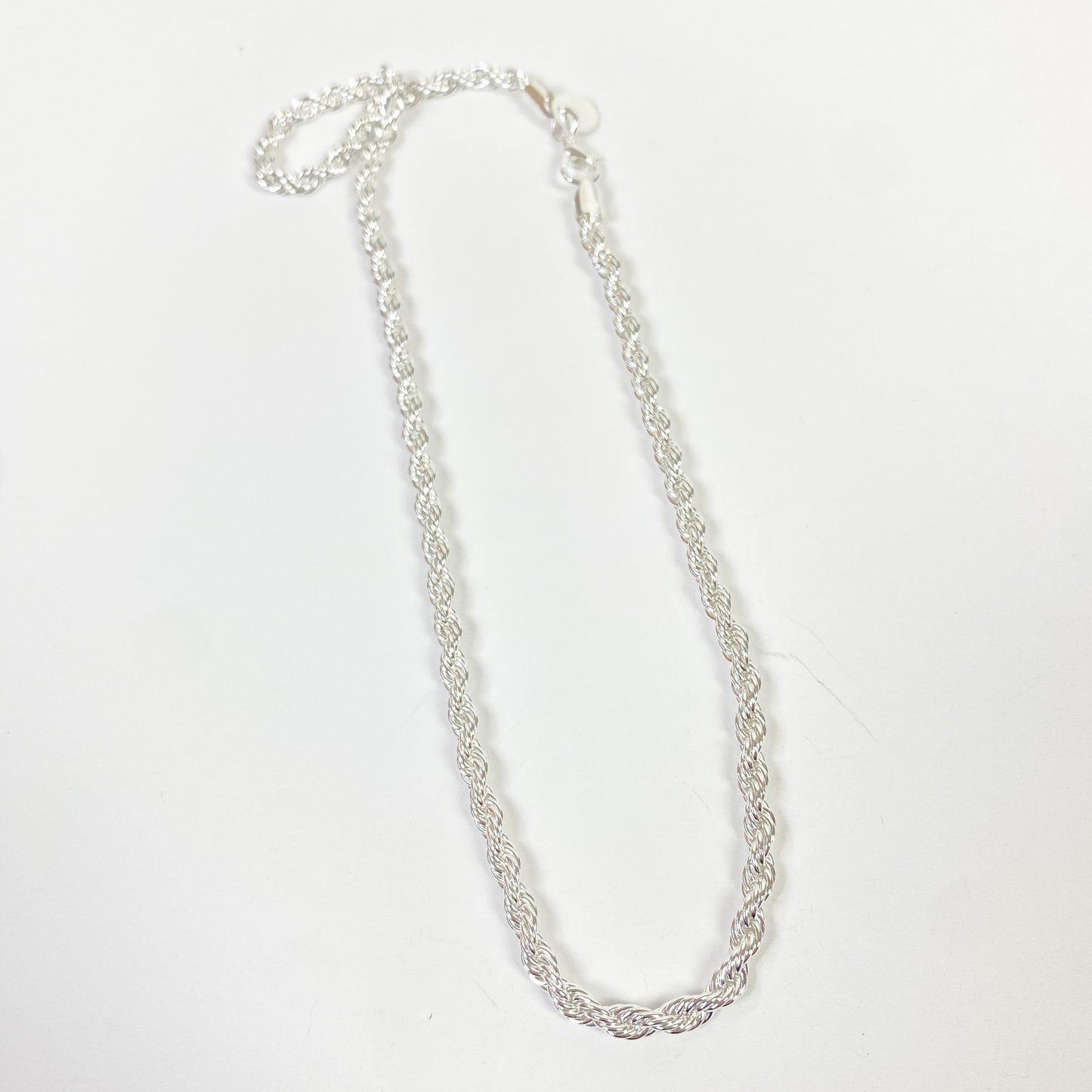 Retro Chain Link Necklace Chain Silver