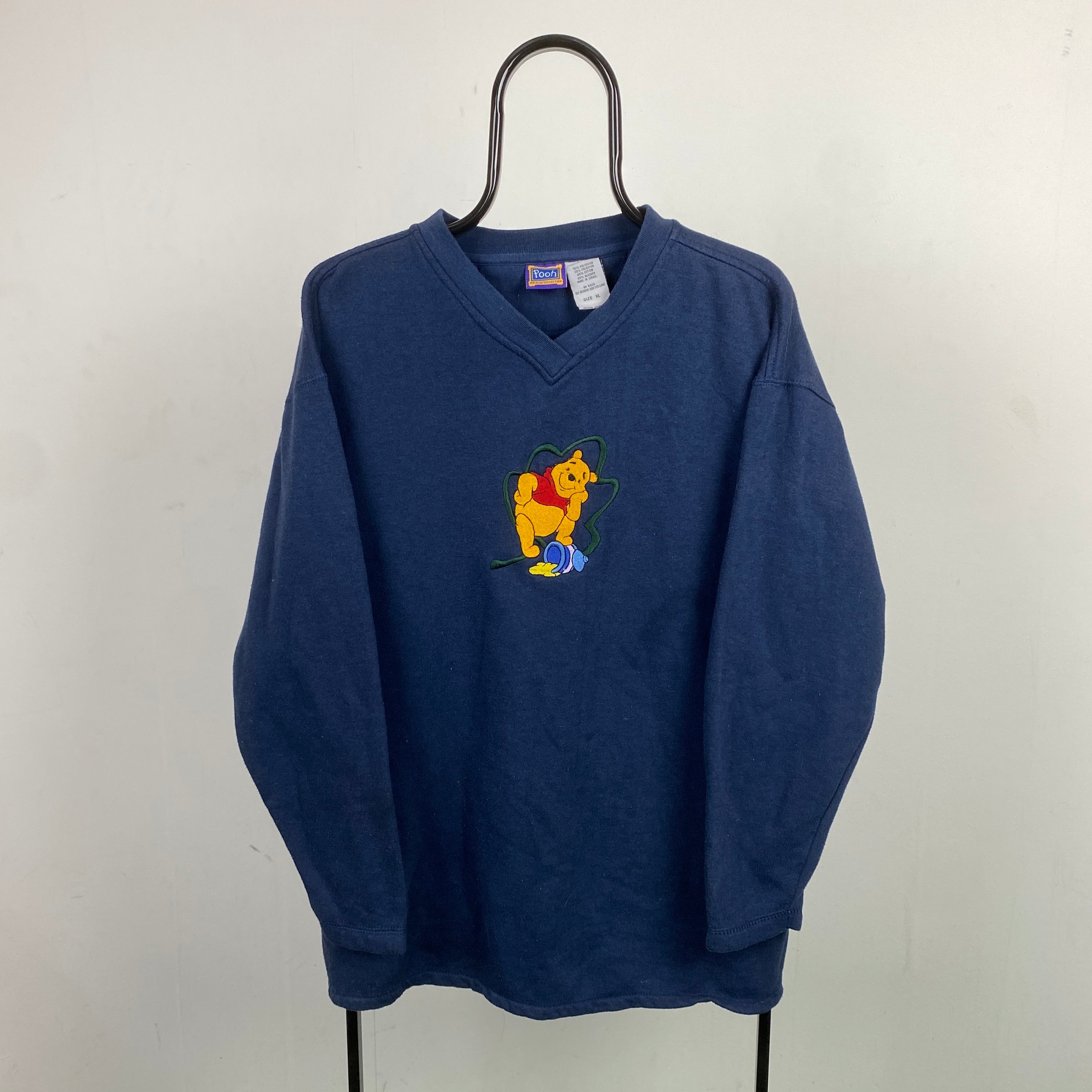Retro Disney Winnie Sweatshirt Blue XL
