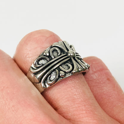 Vintage Adjustable Antique Feature Ring Silver
