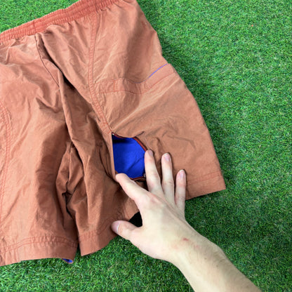 90s Nike ACG Multi Pocket Shorts Orange Medium