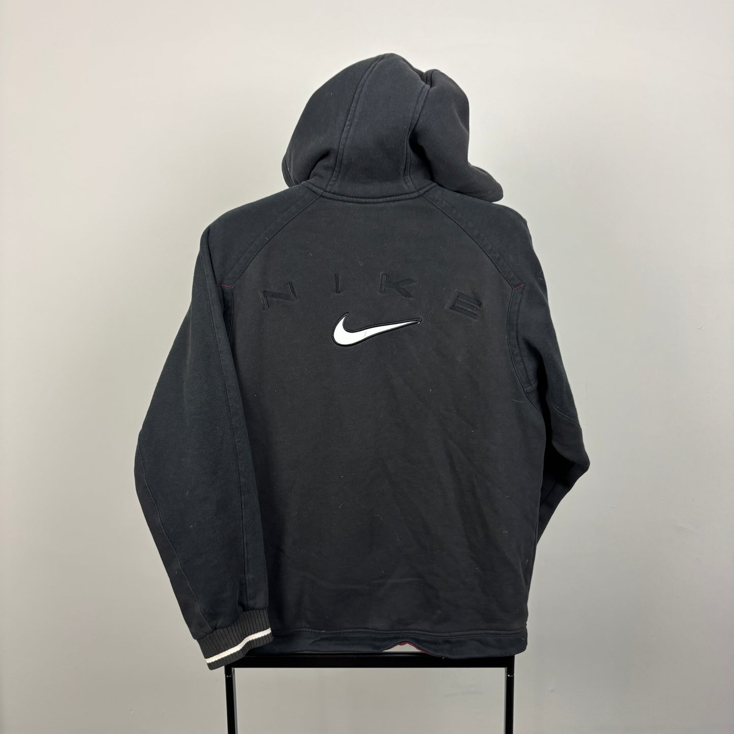 90s Nike Zip Hoodie Black Small