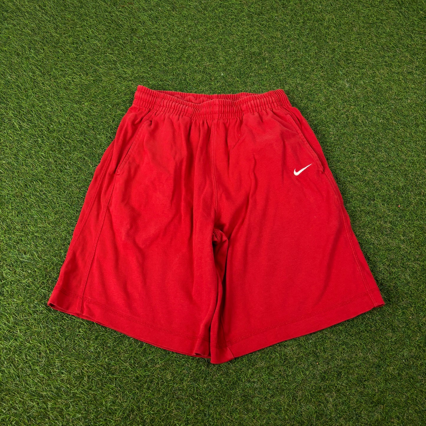 00s Nike Baggy Cotton Shorts Red XS