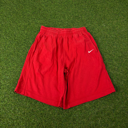 00s Nike Baggy Cotton Shorts Red XS
