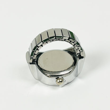 Vintage Watch Ring Brown Adjustable
