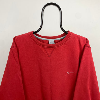 00s Nike Sweatshirt Red Large