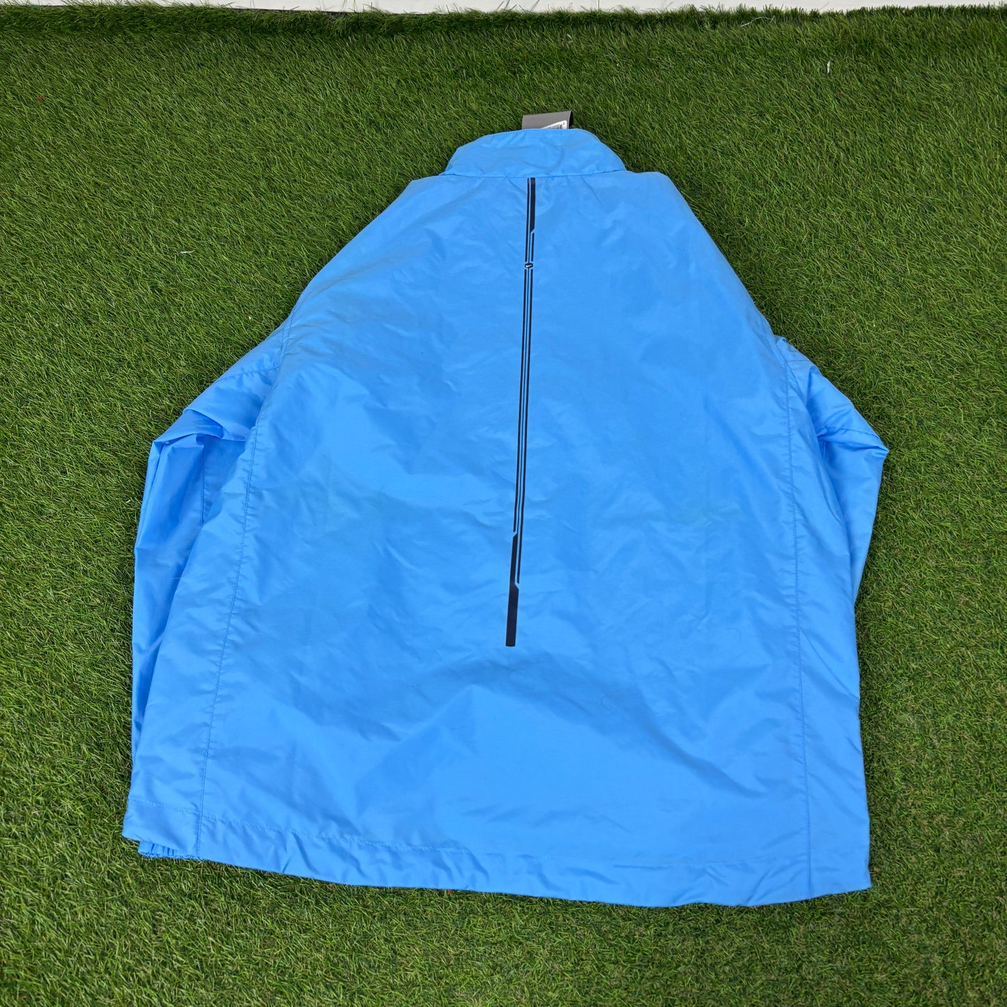 90s Nike Hex Windbreaker Jacket + Joggers Set Blue Small