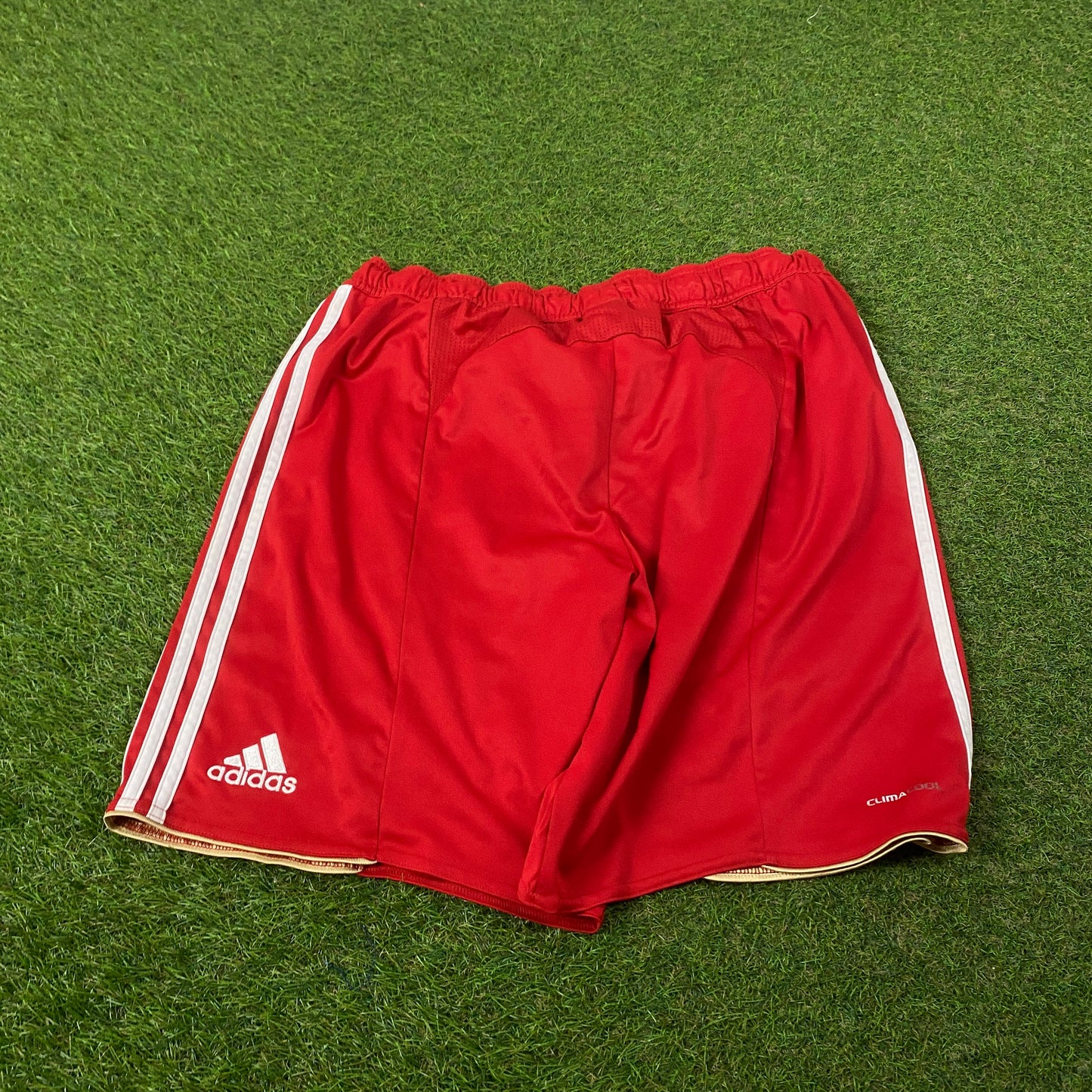00s Adidas Liverpool Football Shorts Red Large