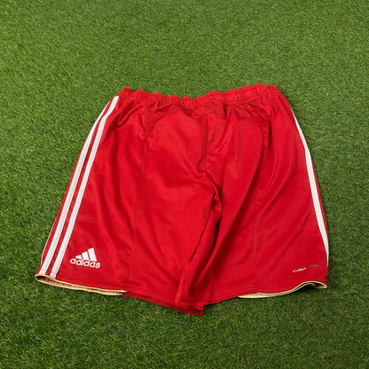 00s Adidas Liverpool Football Shorts Red Large
