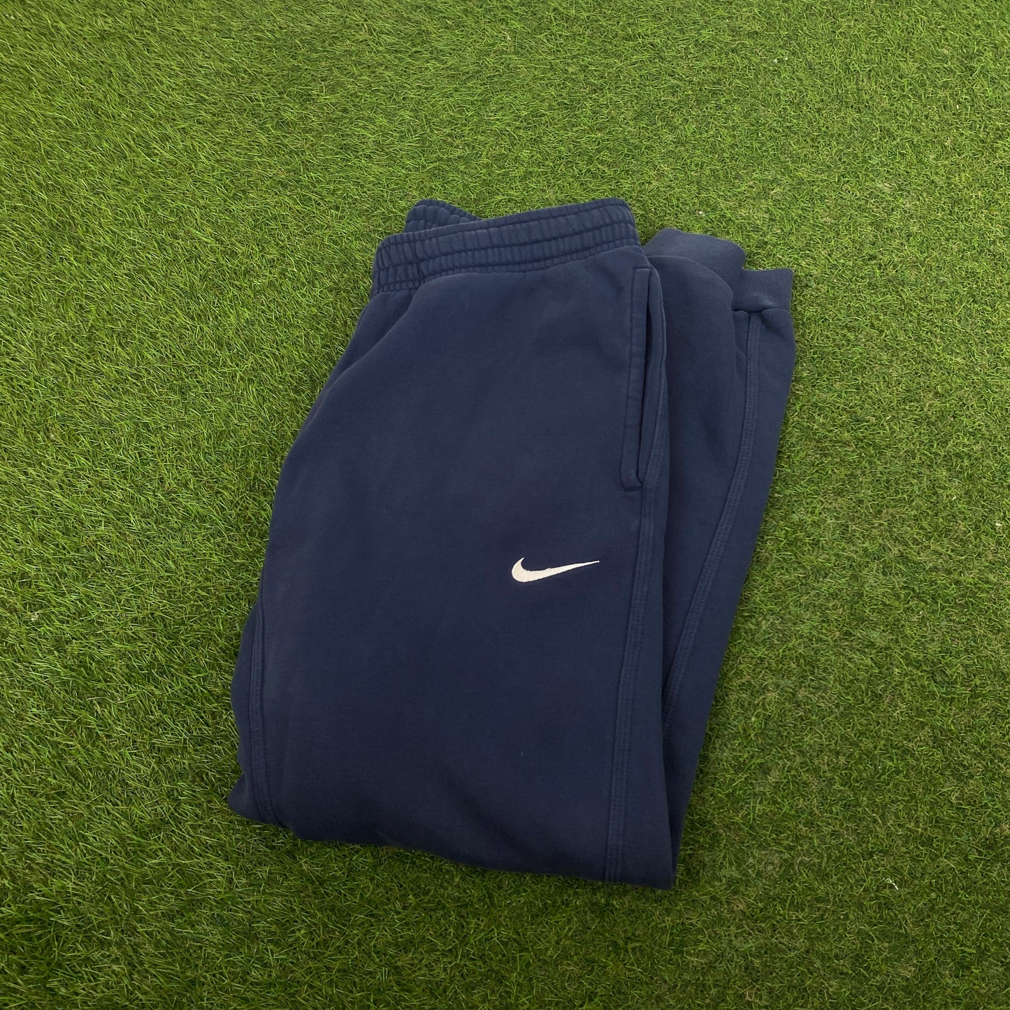 00s Nike Wide Leg Cotton Joggers Blue Medium