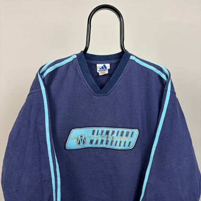 90s Olympic Marseille Sweatshirt Blue Small