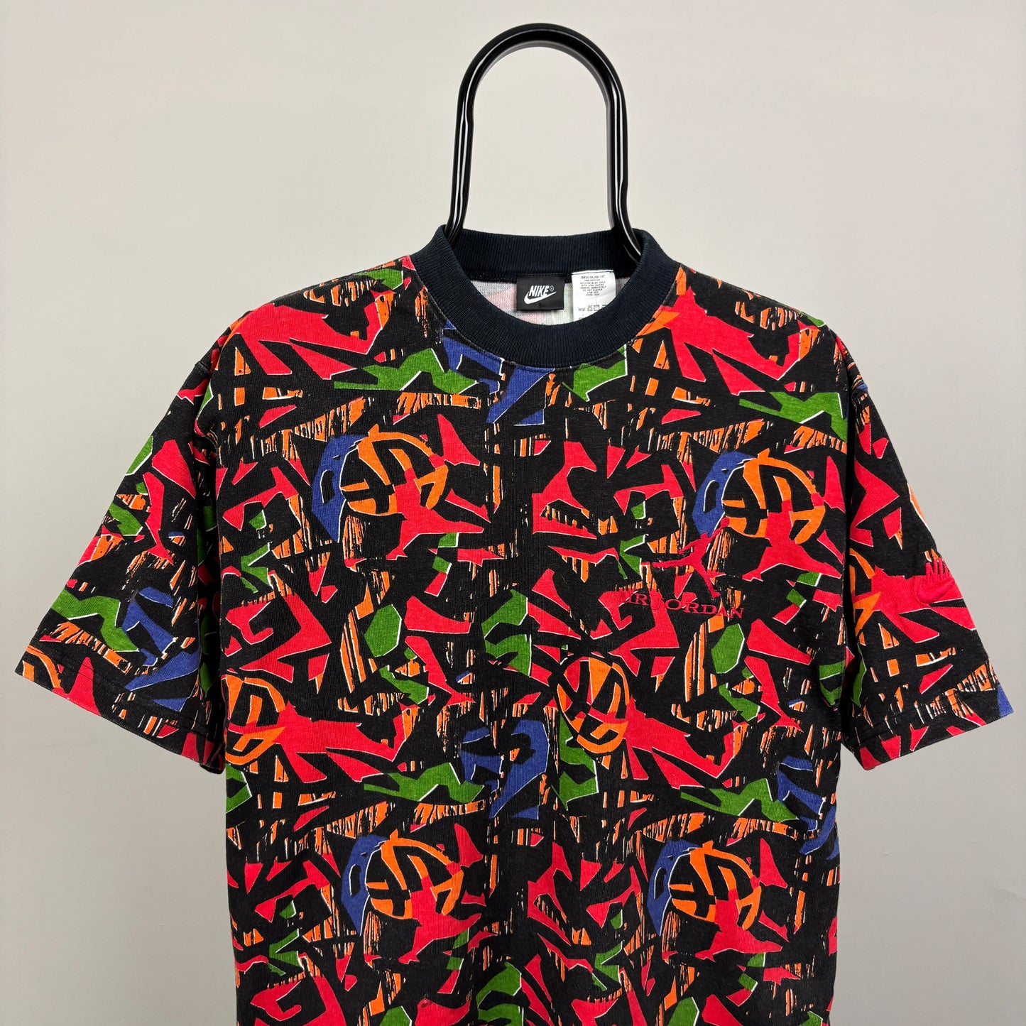 90s Nike Jordan AOP T-Shirt Red Small
