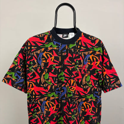 90s Nike Jordan AOP T-Shirt Red Small