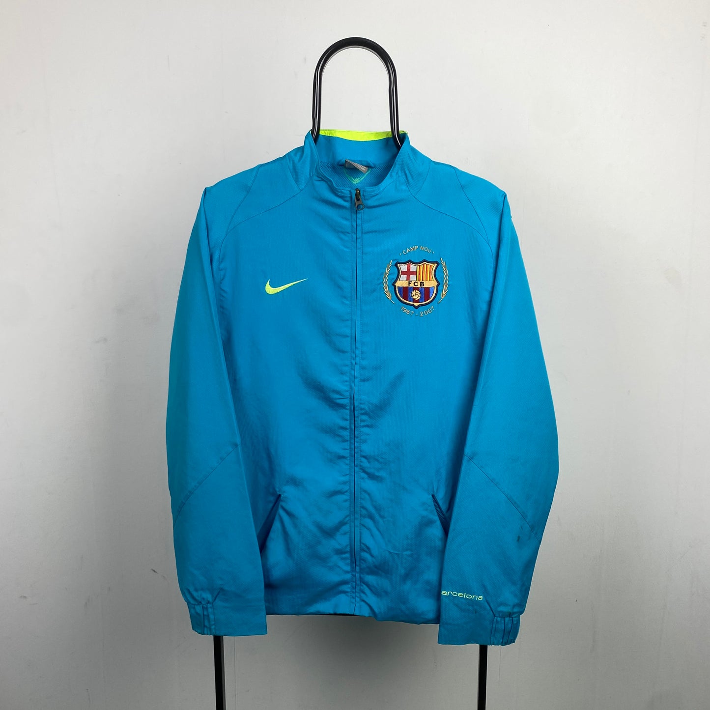 90s Nike Barcelona Windbreaker Jacket Blue Small