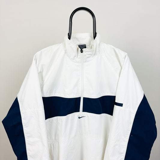 00s Nike Piping Windbreaker Jacket White Large