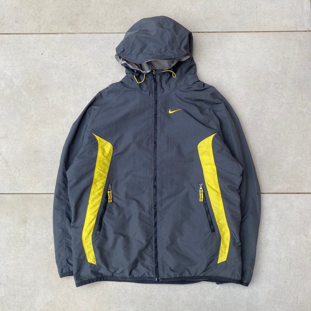 00s Nike Reversible Fleece Coat Jacket Grey Medium