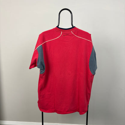 00s Nike Center Swoosh T-Shirt Red Large
