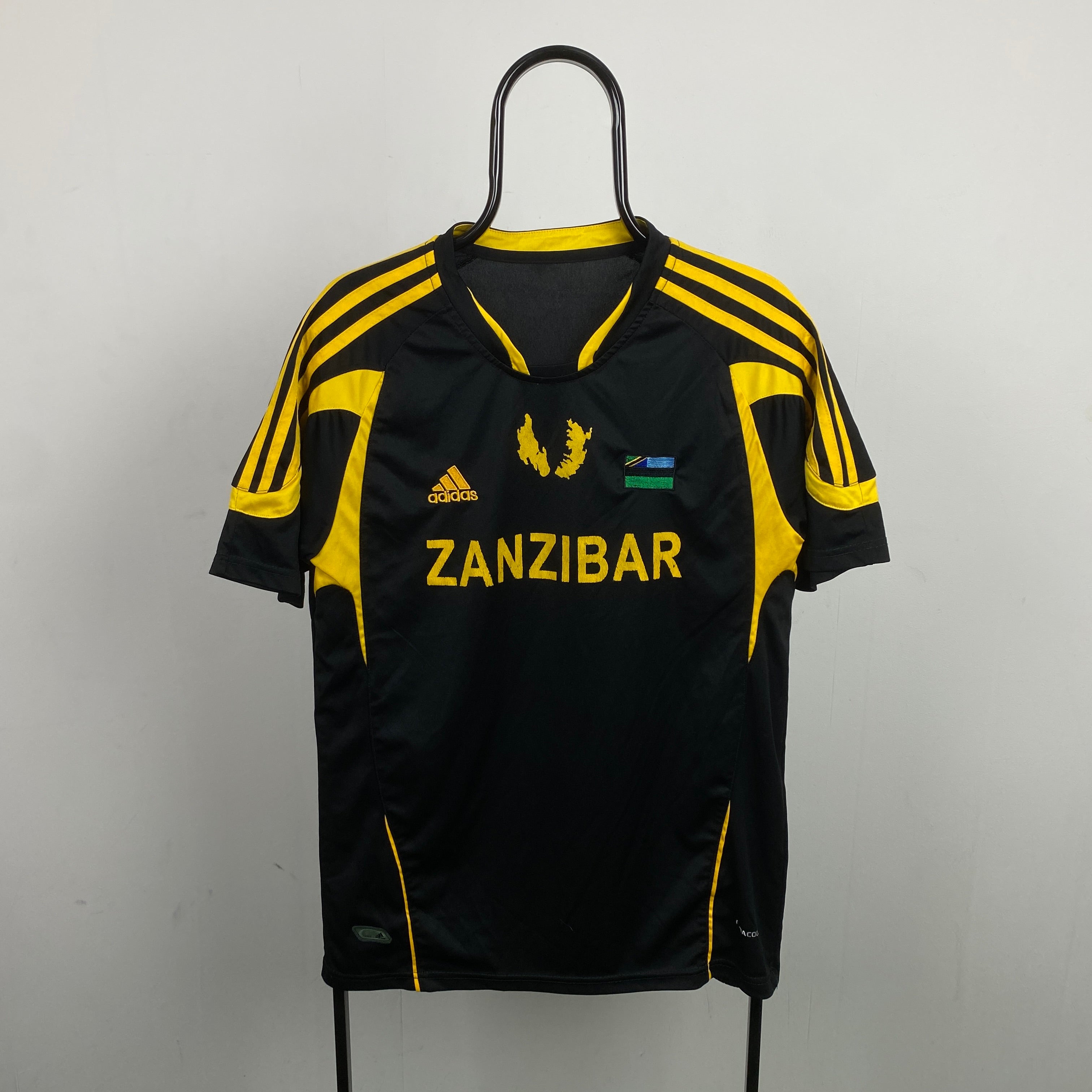 00s Adidas Zanzibar Football Shirt T-Shirt Black Large