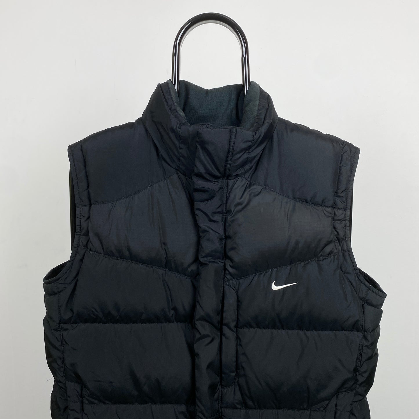 00s Nike Down Puffer Gilet Jacket Black Medium