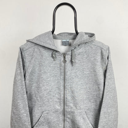 00s Nike Zip Hoodie Grey Womens Large