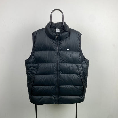 00s Nike Puffer Gilet Jacket Black Large