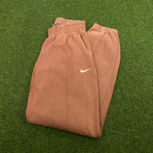 00s Nike Wide Leg Cotton Joggers Brown Small