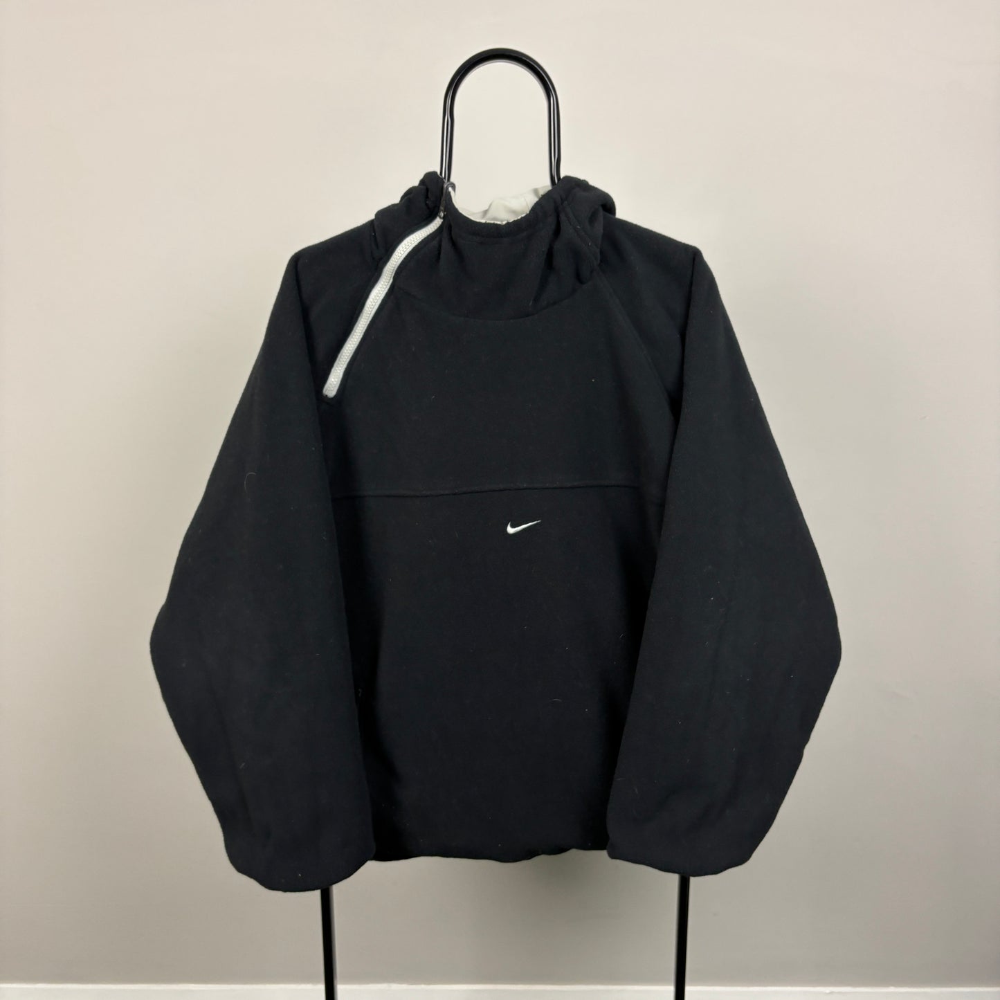 00s Nike Reversible Sidewinder Fleece Coat Jacket Black Small