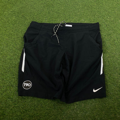 00s Nike T90 Football Shorts Black Large