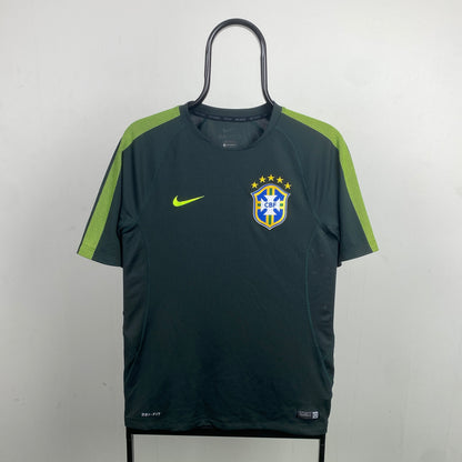 00s Nike Brazil Football Shirt T-Shirt Green Small