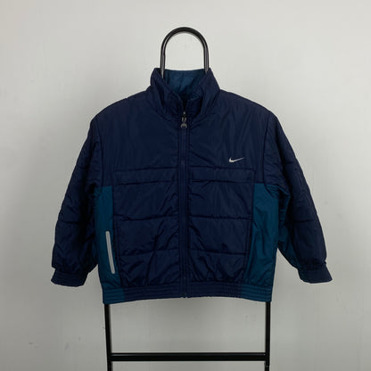 00s Nike Reversible Puffer Jacket Blue XS/XXS