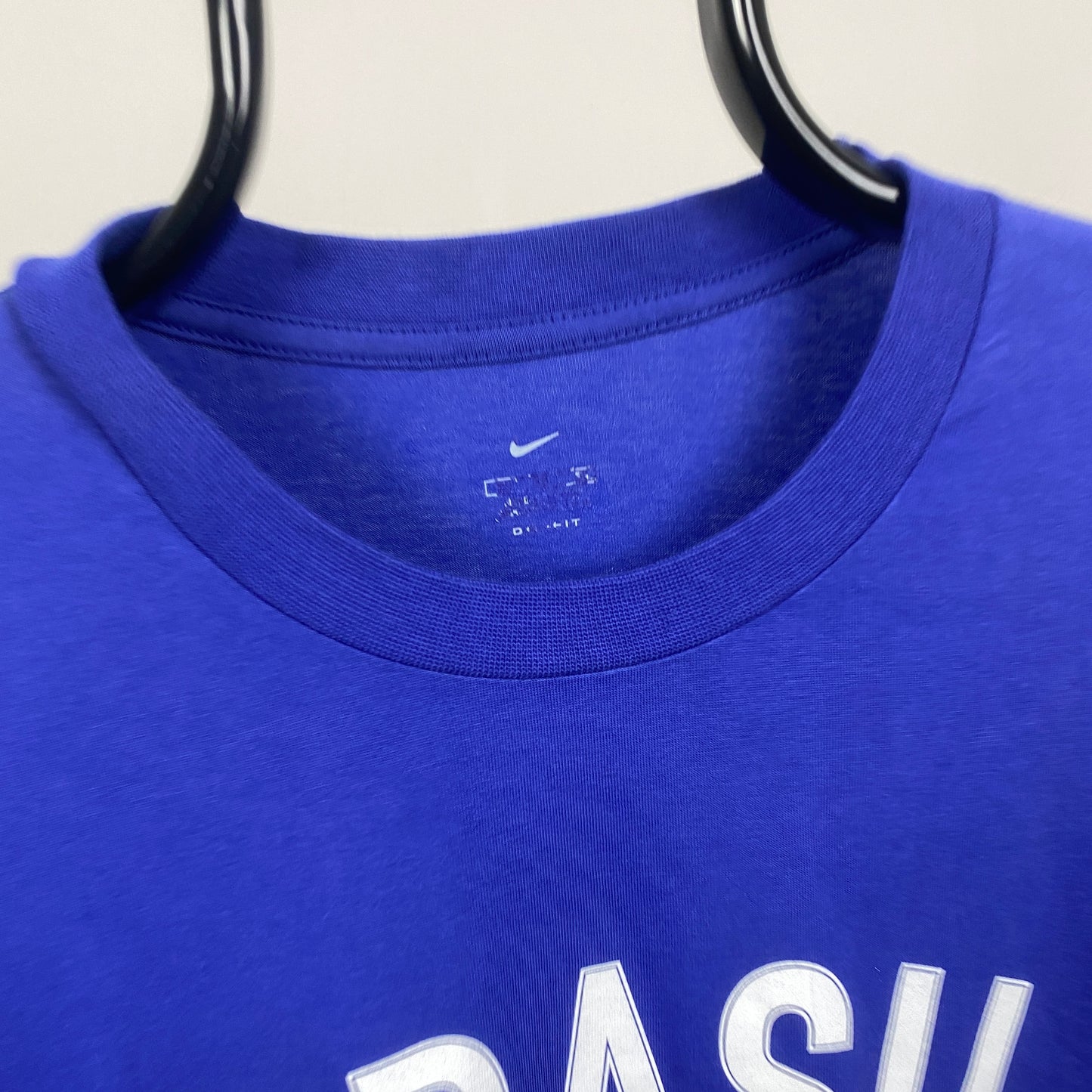 90s Nike Brazil Carlos Football Shirt T-Shirt Blue XL