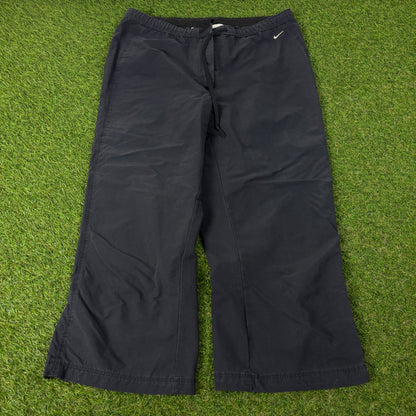 00s Nike 3/4 Length Capri Joggers Black Medium