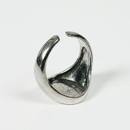 Celestial Star Signet Ring Silver Adjustable