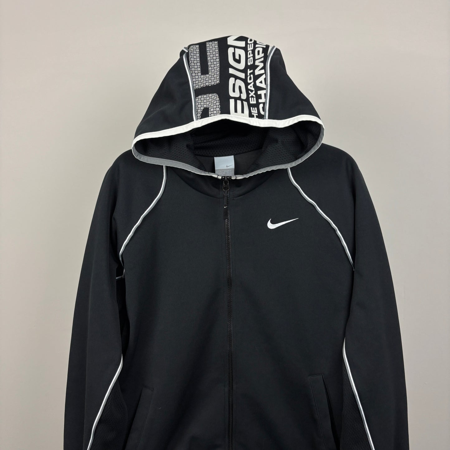 00s Nike Air Max Series 87 Zip Hoodie Jacket Black Large