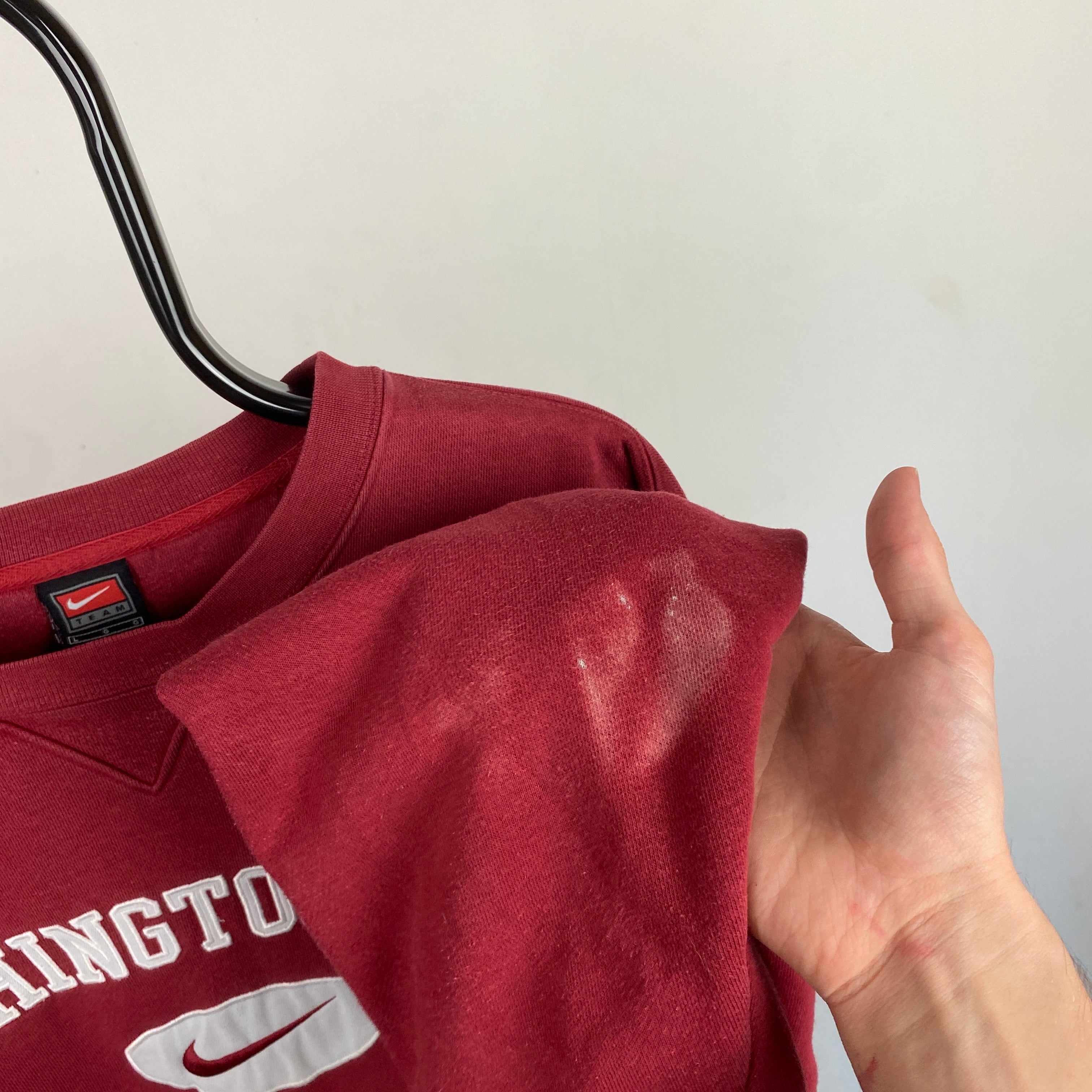 90s Nike Washington State Sweatshirt Red Large