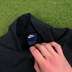 00s Nike Piping Tracksuit Jacket + Joggers Set Black Small
