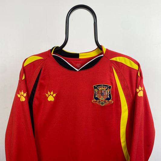 Retro Kelme Spain Football Shirt T-Shirt Red Large