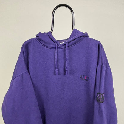 90s Reebok Hoodie Purple Large